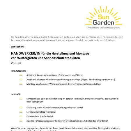 Stellenanzeige - Dokument