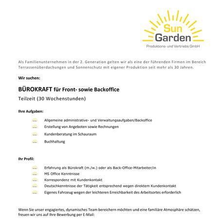 Stellenanzeige - Dokument